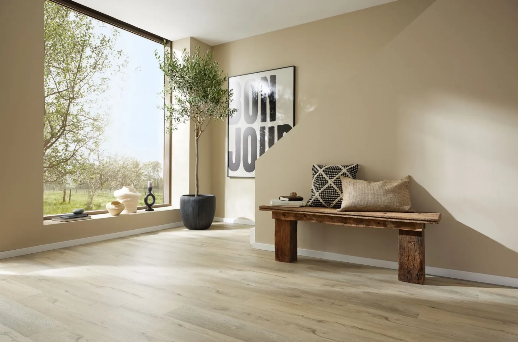 Кварц-вініл клейовий Wineo 800 DB Wood L Stockholm Oak Taupe